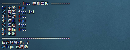 启动Frpc